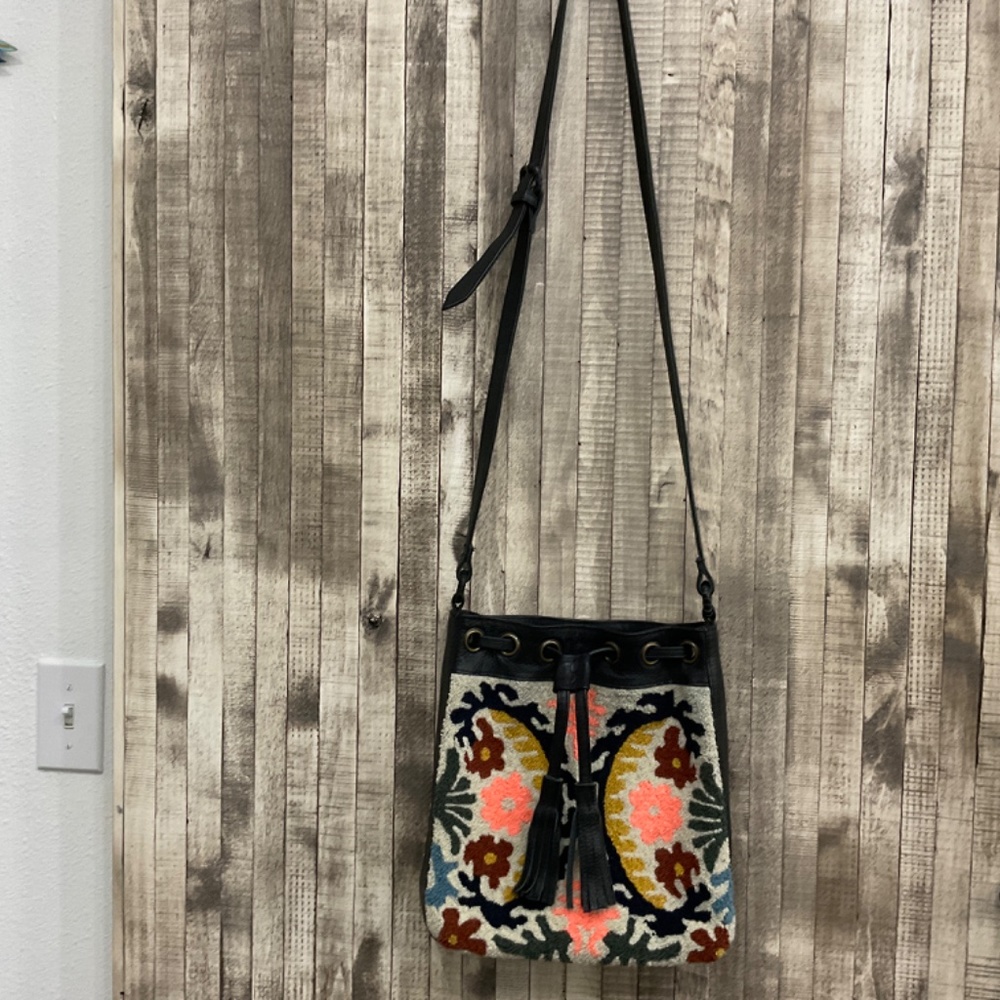 CLEOBELLA FIBER /LEATHER SHOULDER BAG/ - Picture 2 of 8